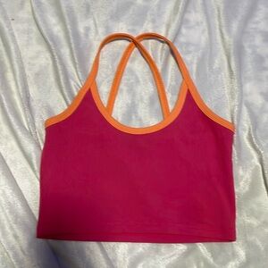pink and orange tank